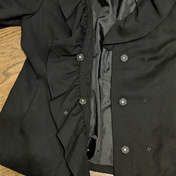 INC Ruffle Front hip length Jacket - Picture 9 of 15